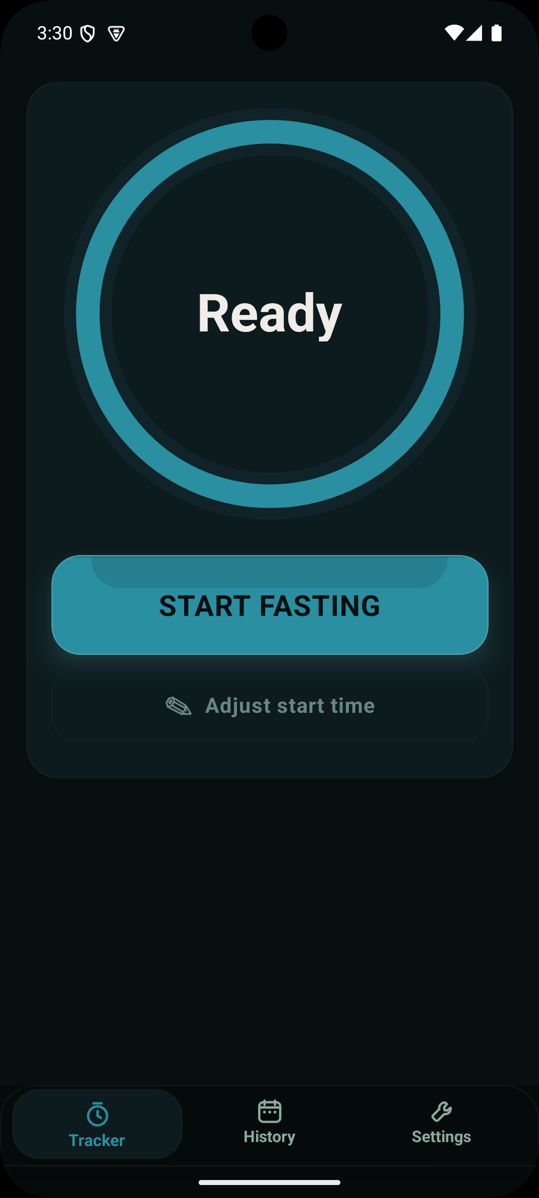 NO BS IF on Android showing fasting progress and stats